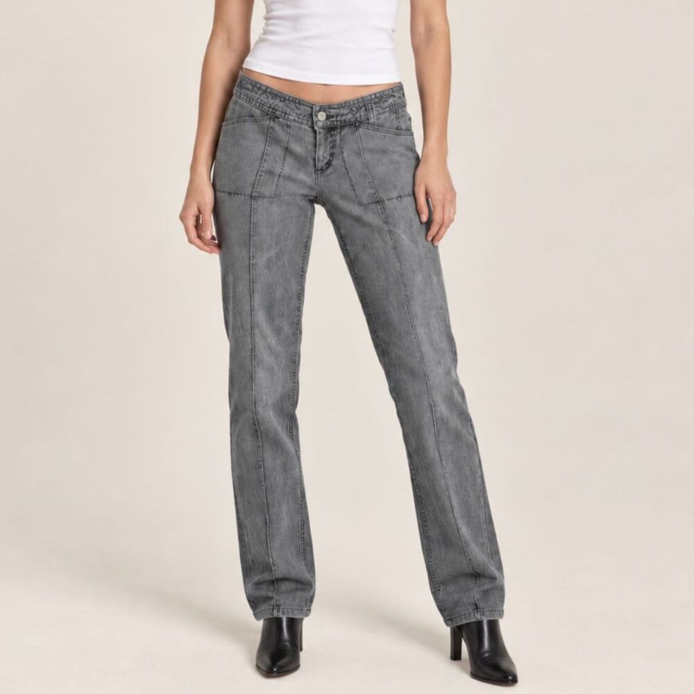 Low Rise Gray Corduroy Pants Size Small